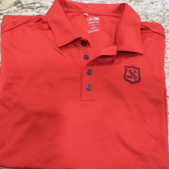 adidas red golf shirt